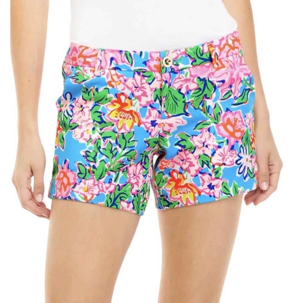 NWT Lilly Pulitzer Callahan Knit Short SZ 14 Rose To The Occasion Floral